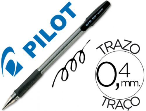 Esferografica pilot bps-gp preto -com grip-tinta base de oleo -com tampa , Pilot , 20477 , 4902505142796